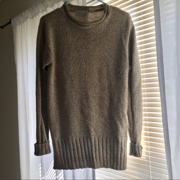 Carolyn Taylor Sweaters - Cream and Brown Cowl Neck Sweater